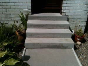 building concrete stair