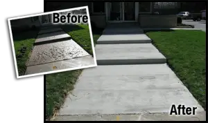 concrete repairing before and after