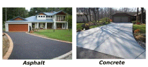 compare concrete and asphalt driveways